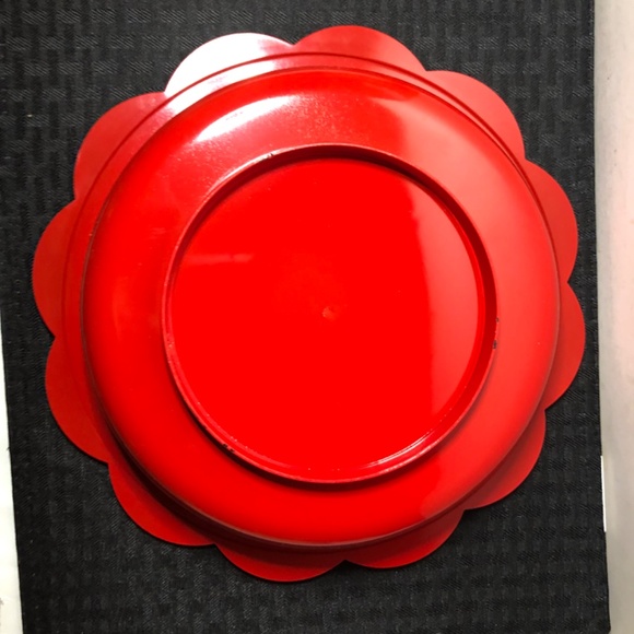 vintage Japanese  lacquerware covered lidded serving   tray 10” dia. - Picture 4 of 9